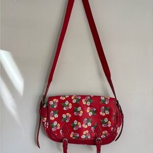 Kenzo Floral Red Crossbody Messenger Bag